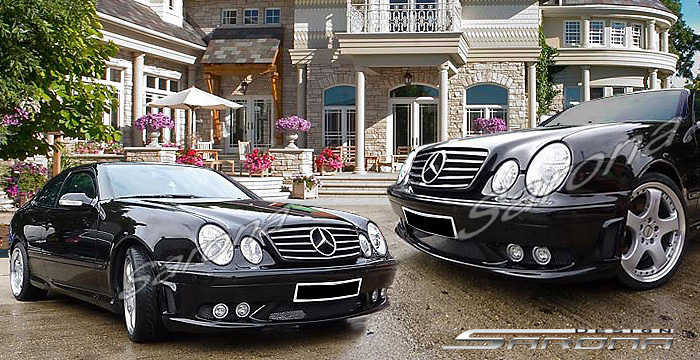 Custom Mercedes CLK  Coupe & Convertible Front Bumper (1998 - 2002) - $590.00 (Part #MB-059-FB)
